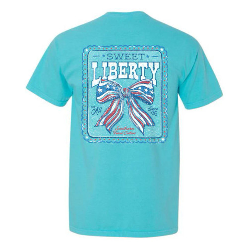 SOUTHERN FRIED COTTON SWEET LIBERTY T-SHIRT LAGOON