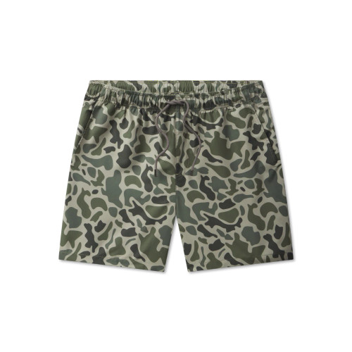 SOUTHERN MARSH OLIVE CAMO LINED SWIM TRUNK