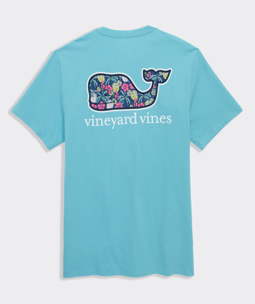 VINEYARD VINES F PALMS WHALE PKT T-SHIRT 459-TURQS