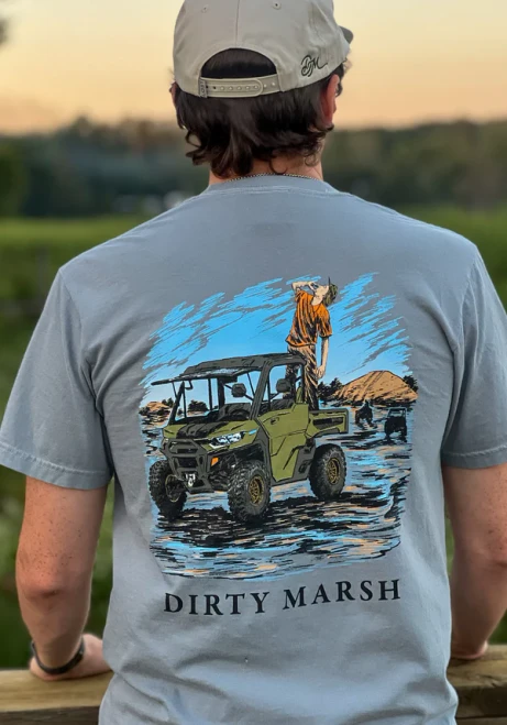 DIRTY MARSH MARSHALL ON  BUGGY  T-SHIRT GRANITE