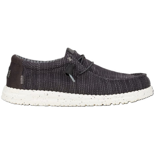 HEY DUDE WALLY STRETCH BLK/WHT SHOE