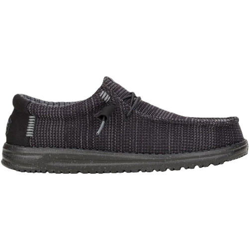 HEY DUDE WALLY STRETCH BLK/BLK SHOE
