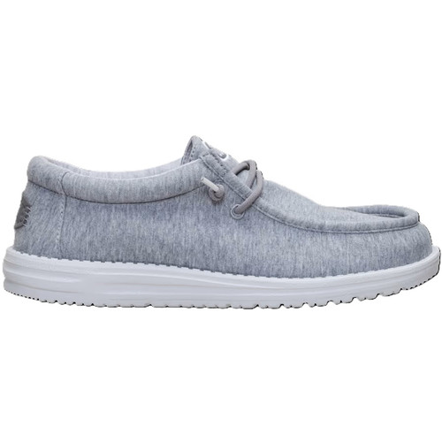 HEY DUDE WALLY STRETCH JERSEY GREY SHOE