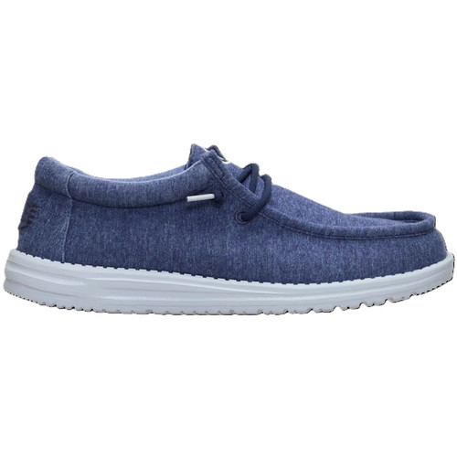 HEY DUDE WALLY STRETCH JERSEY NAVY SHOE