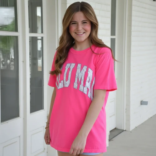 LULU MAC CAMO FP TEE NEON PINK/GREY CAMO