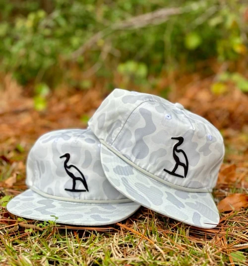 DIRTY MARSH SNEAUX CAMO HERON ROPE HAT