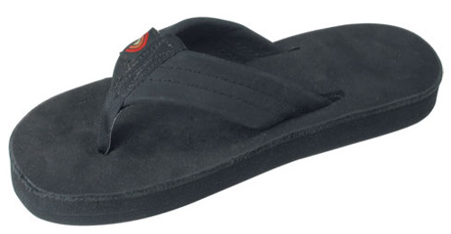 Rainbow Sandals  Premier Leather Black Kids