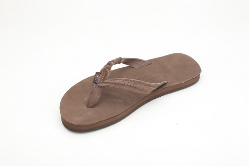 Rainbow Sandals  Kids Flirty Braidy - Premier Expresso Leather w\Braided Stra