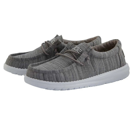 HEY DUDE YOUTH WALLY LINEN SHOE STONE