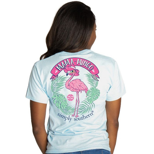 SIMPLY SOUTHERN MAMAMINGO T-SHIRT ICE BLUE