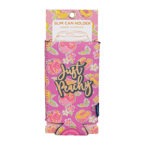 SIMPLY SOUTHERN PEACHY SLIM CAN HOLDER PEACHY