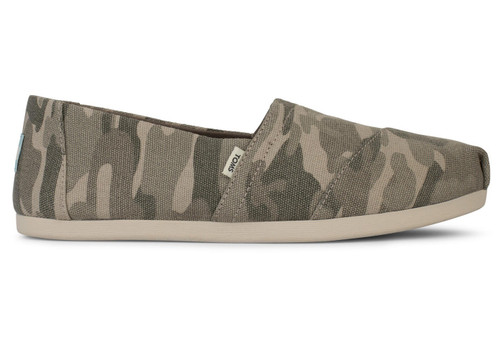TOMS GREY CAMO SLIP ON