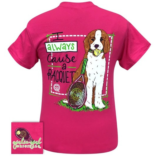 GIRLIE GIRL RACQUET T-SHIRT HELICONIA