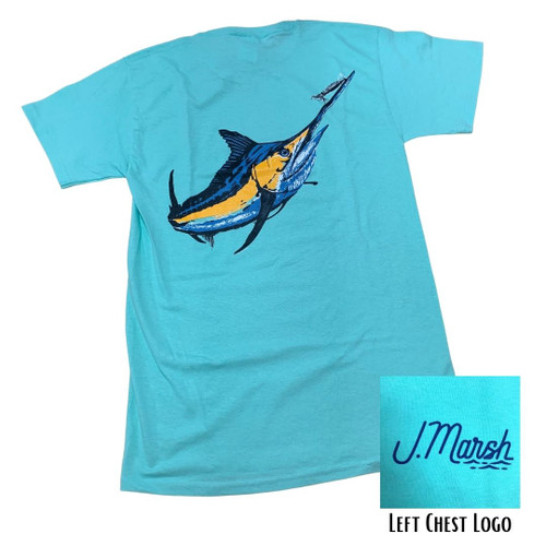 J MARSH BLUE MARLIN T-SHIRT MINT