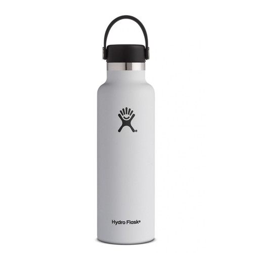HYDRO FLASK 21OZ STD MOUTH FLEX CAP BOTTLE WHITE