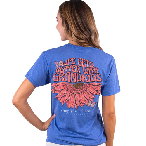 SIMPLY SOUTHERN GRANDKIDS T-SHIRT ROYAL HEATHER