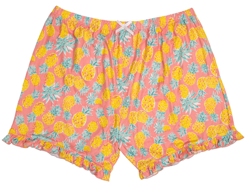 SIMPLY SOUTHERN RUFFLE SHORT PINEAPPLE