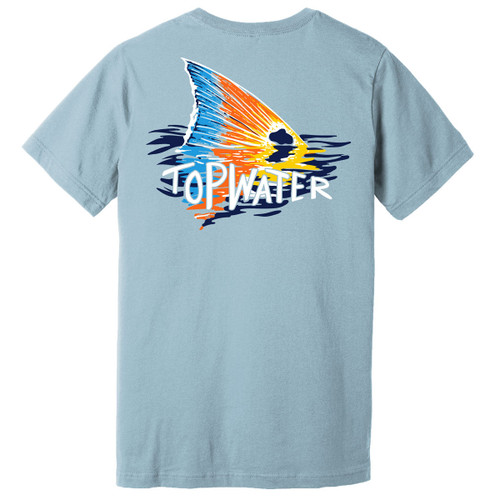 TOP REDFISH FIN WCOLOR T-SHIRT LIGHT BLUE