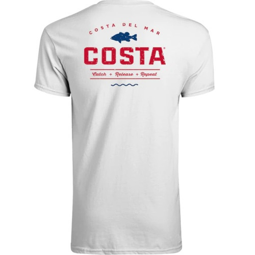 COSTA TOPWATER T-SHIRT RED-WHITE-BLUE