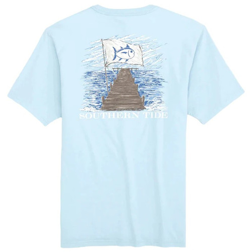 SOUTHERN TIDE DOCK BY THE SEA T-SHIRT DREAM BLUE