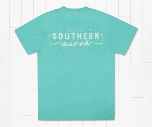 SOUTHERN MARSH SEAWASH WAVES T-SHIRT KELLY GREEN