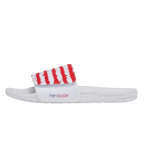 HEY DUDE PHOENIX FLAG SLIDE WHITE MULTI