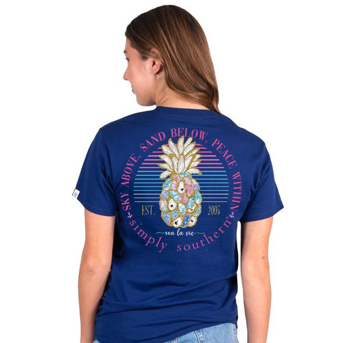 SIMPLY SOUTHERN OYSTER T-SHIRT MIDNIGHT