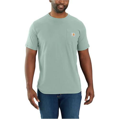 CARHARTT FORCE POCKET T-SHIRT BLUE SURF