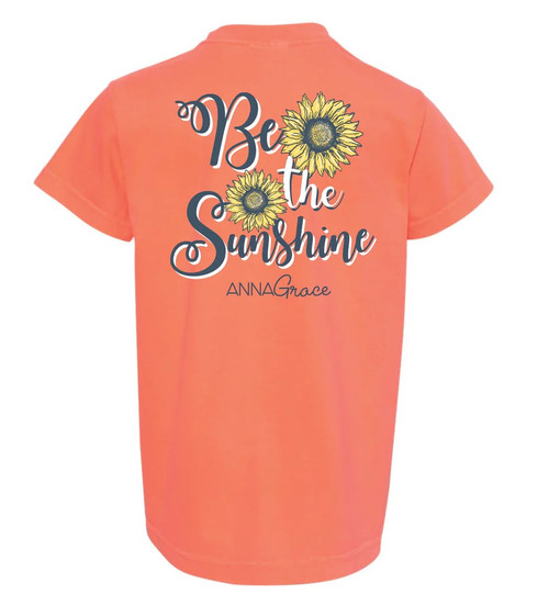 ANNA GRACE BE THE SUNSHINE T-SHIRT NEON RED ORANGE