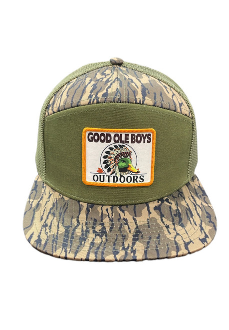 GOOD OLE BOYS OUTDOORS 7 PANEL RED MAN HAT BOTTOMLAND
