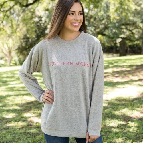 SOUTHERN MARSH SUNDAY MORNING SWEATER LIGHT GRAY