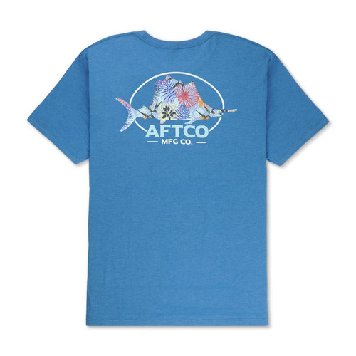 AFTCO SUMMERTIME T-SHIRT AZURE HEATHER