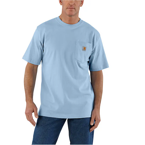 CARHARTT POCKET T-SHIRT FOG BLUE