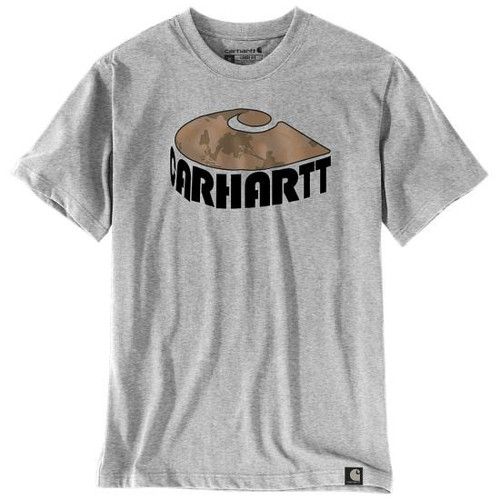 CARHARTT CAMO C FP GRAPHIC T-SHIRT HEATHER GRY