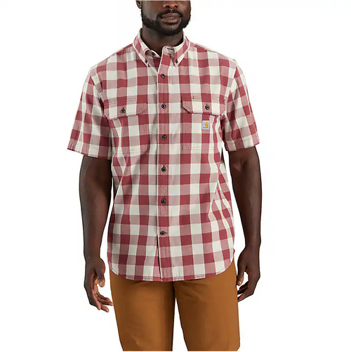 CARHARTT SS PLAID SHIRT APPLE BUTTER
