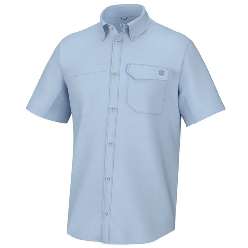 HUK TIDE POINT SOLID SS SHIRT ICE WATER
