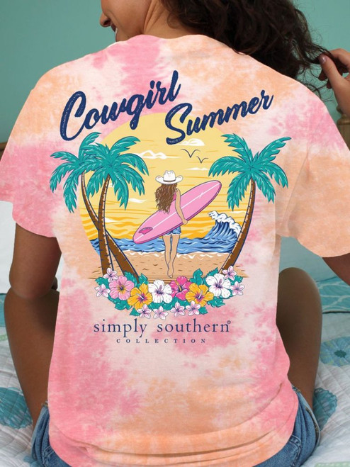 SIMPLY SOUTHERN COWGIRL SUMMER T-SHIRT TROPIC