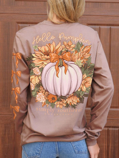 SIMPLY SOUTHERN PUMPKIN LS T-SHIRT ARMY