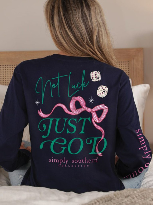 SIMPLY SOUTHERN JUST GOD LS T-SHIRT ECLIPSE