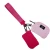 LULU MAC DUAL POUCH WRISTLET LIGHT PINK/HOT PINK POUCH