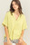 HYFVE FLOWY COLLARED TOP LIME