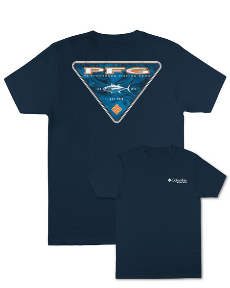 COLUMBIA PFG FEED T-SHIRT COLUMBIA NAVY - Pee Dee Outfitters