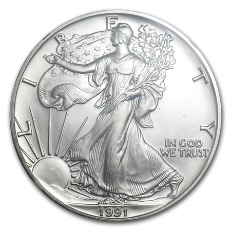 1991 American Silver Eagle - Currency and Coin
