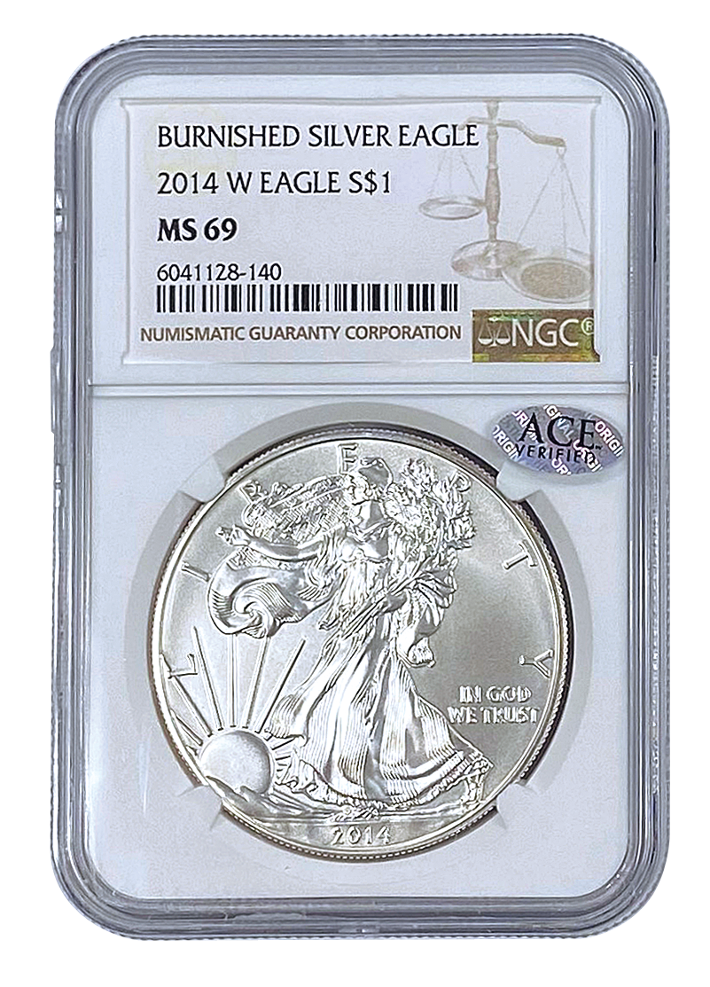 2014-W American Silver Eagle MS69- ACE Verified - Currency and Coin