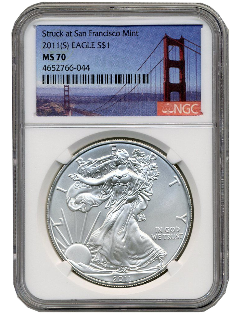 「訳あり」NGC MS70 2011 イーグル銀貨 EARLY RELEASES 2011-S 1 oz American Silver Eagle Coins NGC MS70 ER l JM