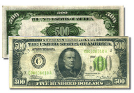 U.S. $500.00 Bill collector note