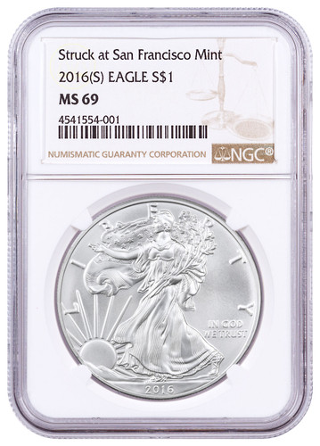 2016 (S) American Silver Eagle MS69