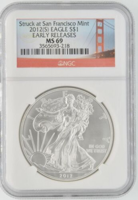 2012 (S) American Silver Eagles MS69