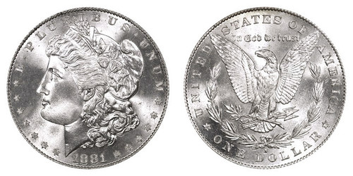 1881-S Morgan Silver Dollar - Brilliant Uncirculated 1881-S Morgan Silver Dollar - Brilliant Uncirculated