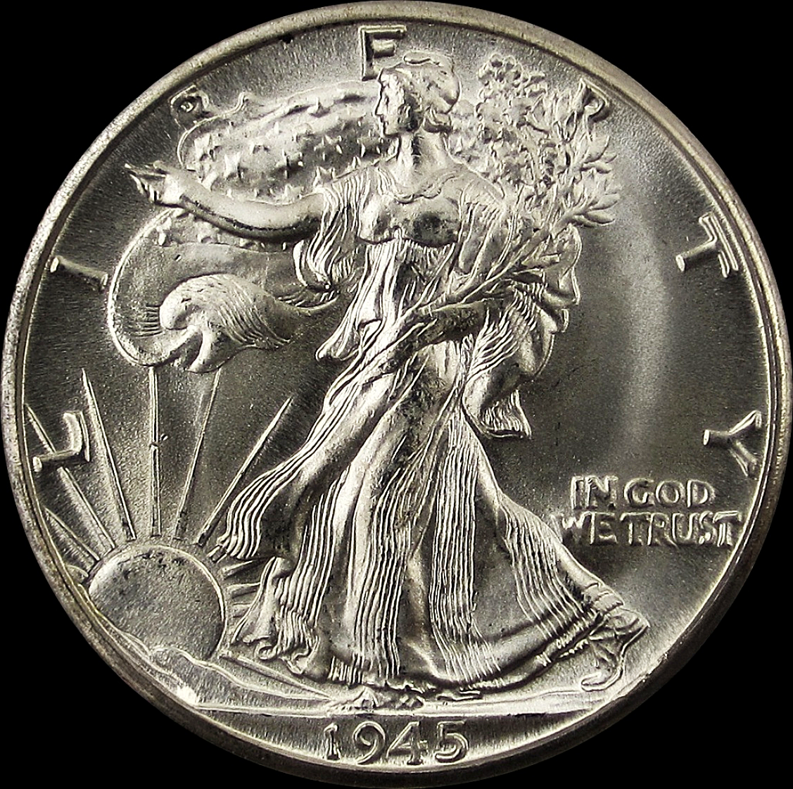 Walking Liberty Half Dollar obverse — 1945
